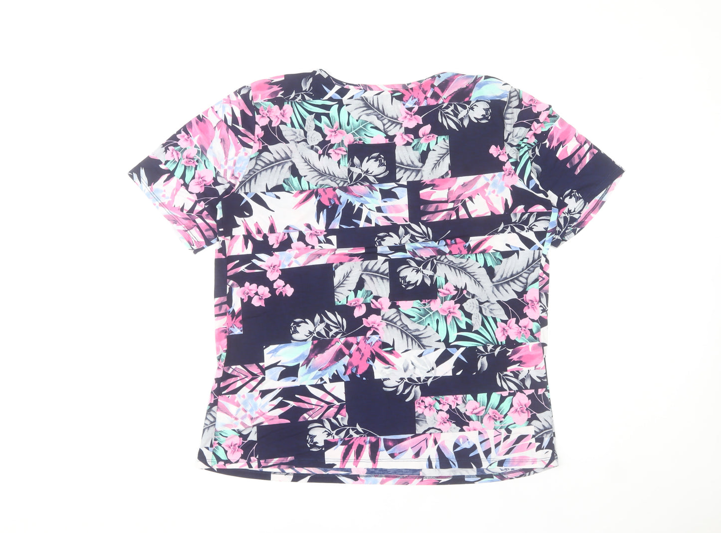 Gerard Women's Multicoloured Floral Short Sleeve Jersey T-Shirt Size 16