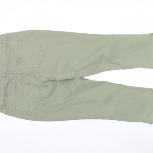 Dunnes Women’s Green Chino Trousers Size 16 Stretch Cotton Blend
