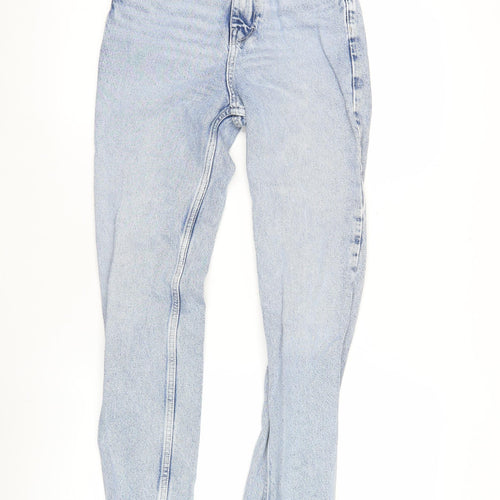 Zara Womens Blue High Rise Straight Leg Jeans Size 4