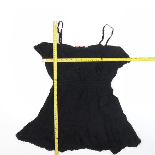 Resort Women's Black Off Shoulder Ruffle Short Dress Size S