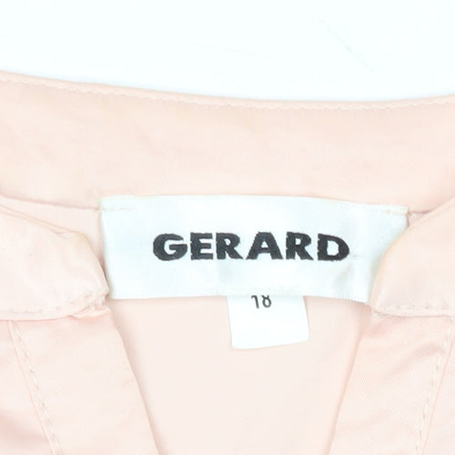 Gerard Women’s Pink V-Neck 3/4 Sleeve Polyester Blouse Size 18