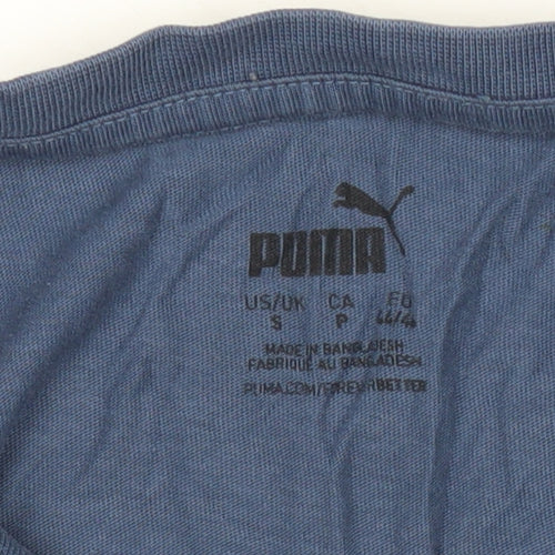 Puma Men's Blue Short Sleeve Crew Neck Graphic T-Shirt Size S