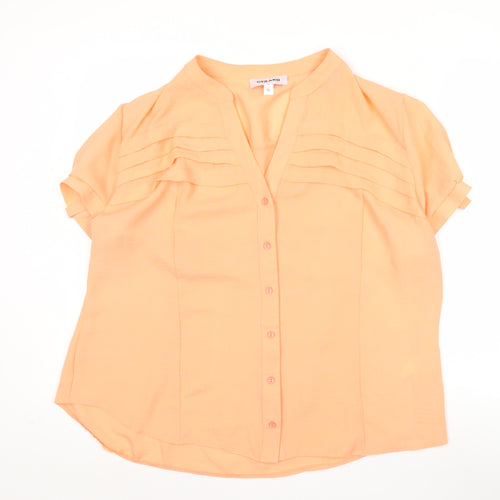 Gerard Women's Orange Short Sleeve Button Blouse Size 18
