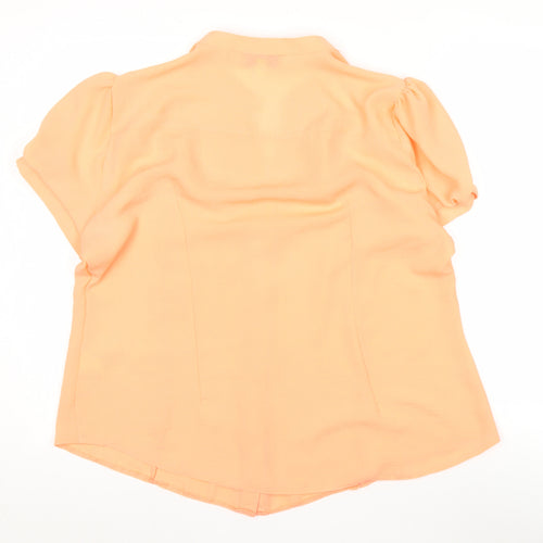 Gerard Women's Orange Short Sleeve Button Blouse Size 18