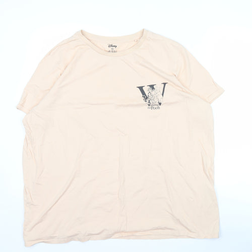 Disney Women's Beige Winnie the Pooh 2XL Cotton T-Shirt