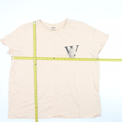 Disney Women's Beige Winnie the Pooh 2XL Cotton T-Shirt