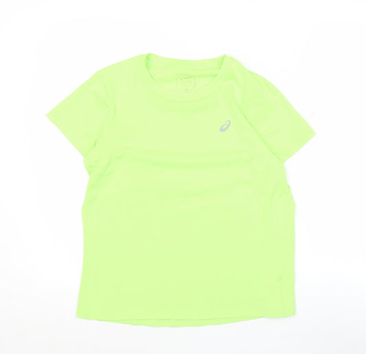 Asics Women's Green Medium Athletic Short Sleeve Running T-Shirt