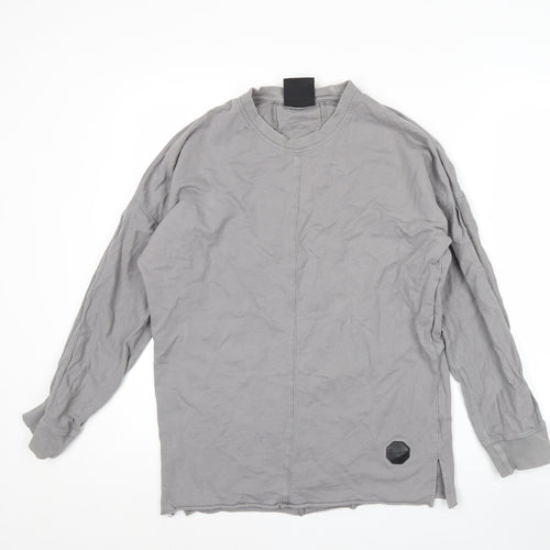 Project X Paris Women Grey Pullover Sweatshirt M 100% Cotton