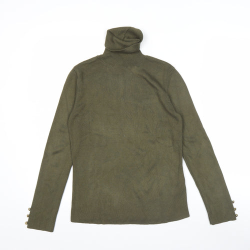 Dorothy Perkins Women’s Green Roll Neck Long Sleeve Jumper Size 8