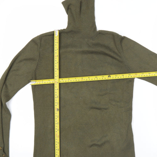 Dorothy Perkins Women’s Green Roll Neck Long Sleeve Jumper Size 8