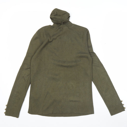 Dorothy Perkins Women’s Green Roll Neck Long Sleeve Jumper Size 8