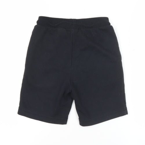 Converse Boys Black Athletic Shorts S 8-10 Years Drawstring Cotton Blend