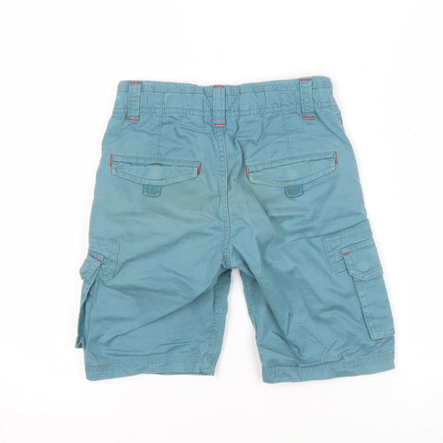 FatFace Boys Blue Cargo Shorts 7-8 Years Cotton Twill Summer Casual