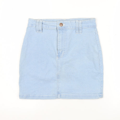 PrettyLittleThing Women’s Blue Denim High Rise Mini Skirt Size 8
