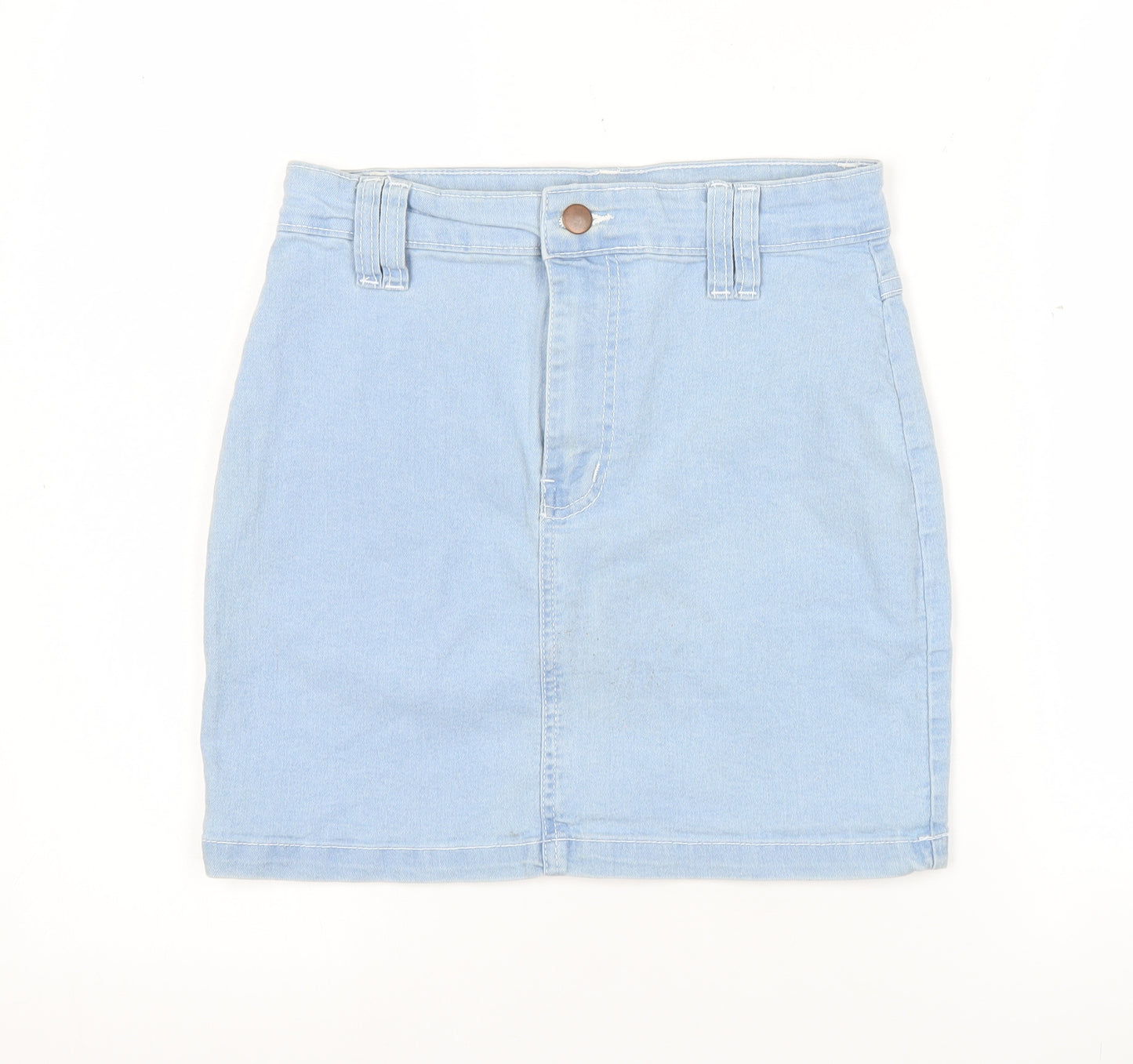 PrettyLittleThing Women’s Blue Denim High Rise Mini Skirt Size 8