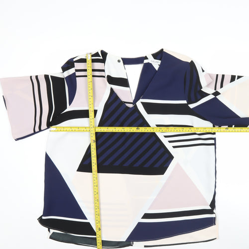 Gallery Women's Multicoloured Geometric Tunic Blouse Size L