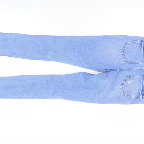 New Look Teens Blue Hallie Skinny Distressed Jeans Age 12