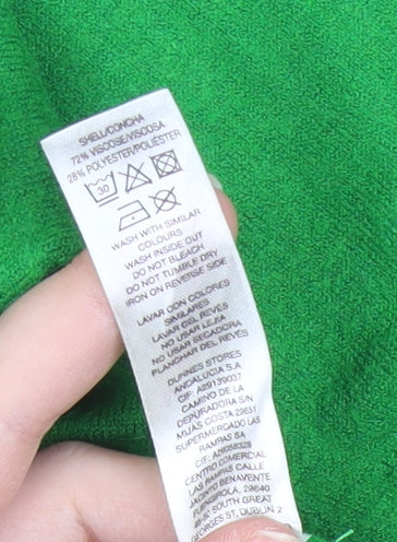 Savida Women's Green Crew Neck Button Detail Jumper Size 12