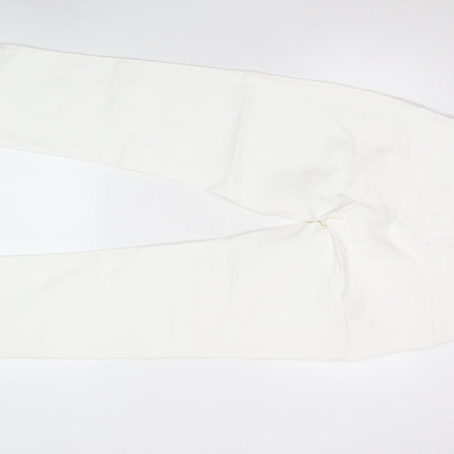 POCO by Pippa Womens White Straight Leg Crop Jeans Size 10S