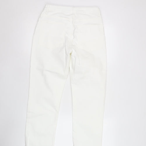 POCO by Pippa Womens White 10S Cropped Straight Leg Jeans