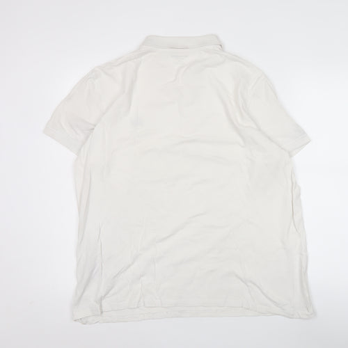 Jack & Jones Men’s White 2XL Short Sleeve Cotton Polo Shirt