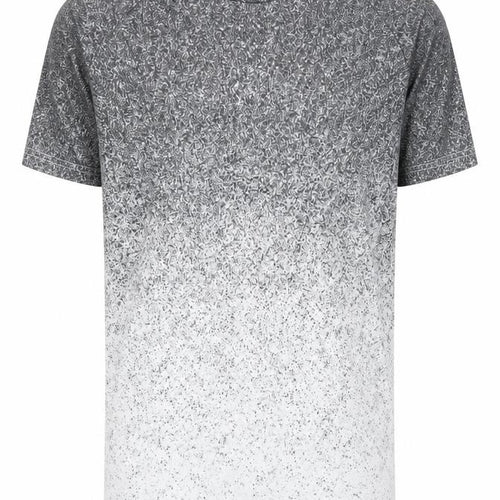 Maison Cingara Men's Grey Ombre Crew Neck Short Sleeve T-Shirt M