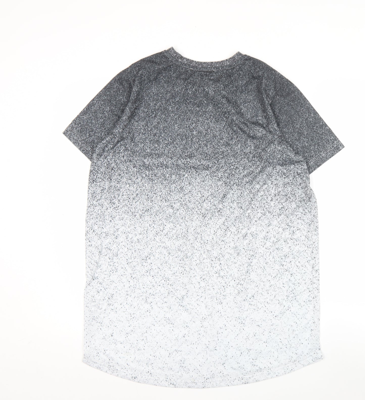 Maison Cingara Men's Grey Ombre Crew Neck Short Sleeve T-Shirt M