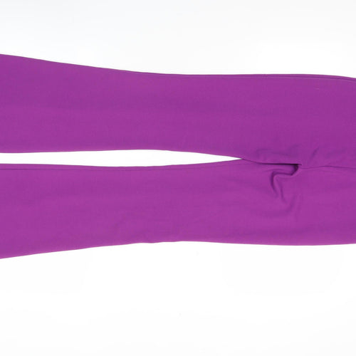 IVIVI Women’s Purple Flared Dress Pants Size S Polyester Blend