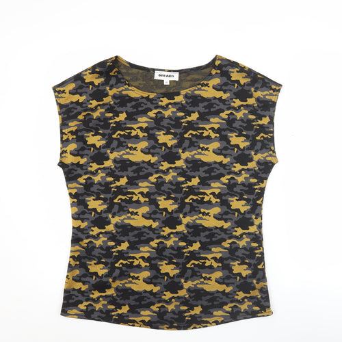 Gerard Women's Multicoloured Camouflage Sleeveless Slim Fit T-Shirt Size 12