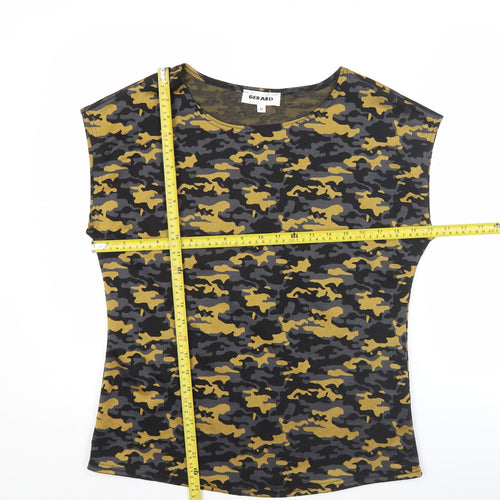 Gerard Women's Multicoloured Camouflage Sleeveless Slim Fit T-Shirt Size 12