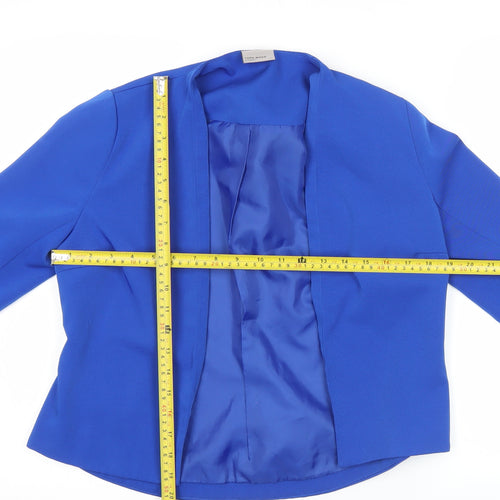 Vero Moda Women's Blue Long Sleeve Lined Open Blazer Size 6