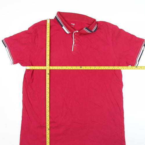 Dunnes Stores Men's Red Slim Fit Cotton Polo Shirt 2XL