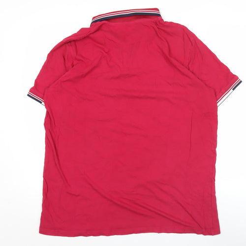 Dunnes Stores Men's Red Slim Fit Cotton Polo Shirt 2XL