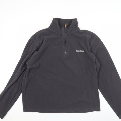 Regatta Mens Grey Fleece 1/4 Zip Pullover Sweatshirt M