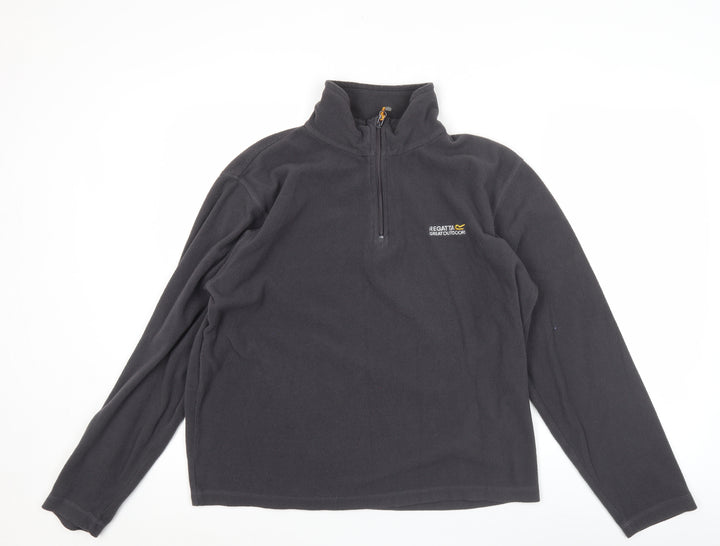 Regatta Mens Grey Fleece 1/4 Zip Pullover Sweatshirt M