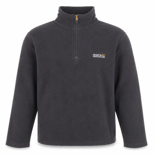 Regatta Mens Grey Fleece 1/4 Zip Pullover Sweatshirt M