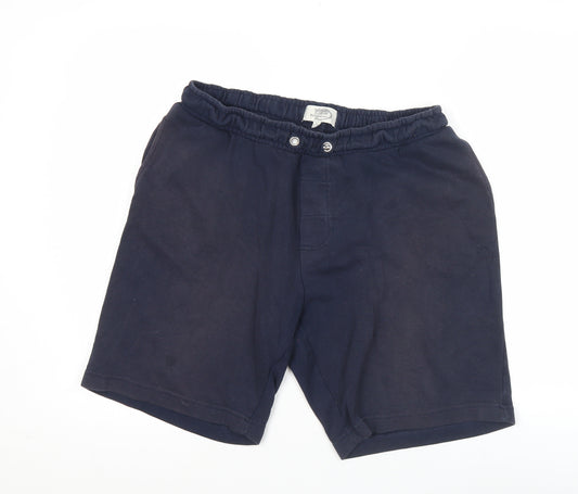 Kangaroo Poo Men's Navy Blue L Sweat Shorts Elastic Waist Pockets