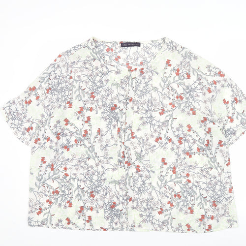 Marks and Spencer Women’s Multicoloured Floral Short Sleeve Blouse UK 22