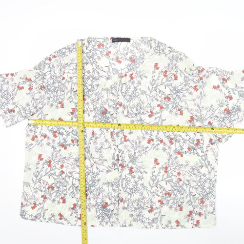 Marks and Spencer Women’s Multicoloured Floral Short Sleeve Blouse UK 22