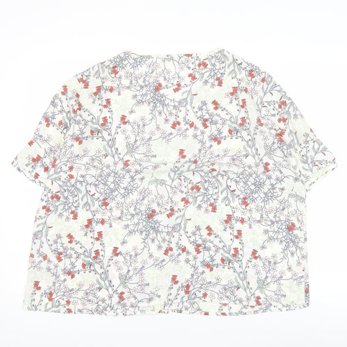 Marks and Spencer Women’s Multicoloured Floral Short Sleeve Blouse UK 22