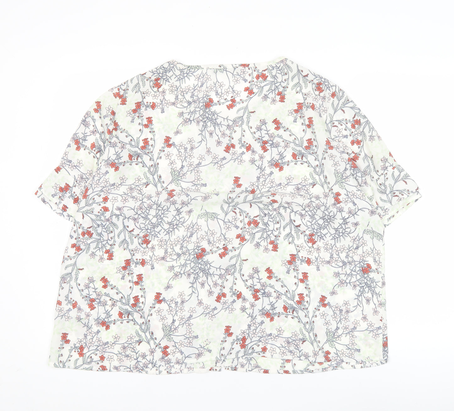 Marks and Spencer Women’s Multicoloured Floral Short Sleeve Blouse UK 22