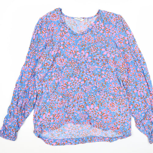 b.young Women's Multicoloured Floral Viscose Tunic Blouse Size 10