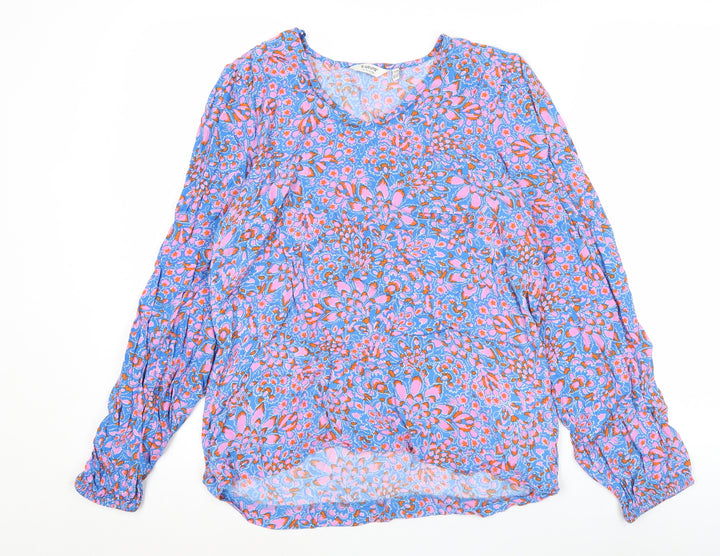 b.young Women's Multicoloured Floral Viscose Tunic Blouse Size 10