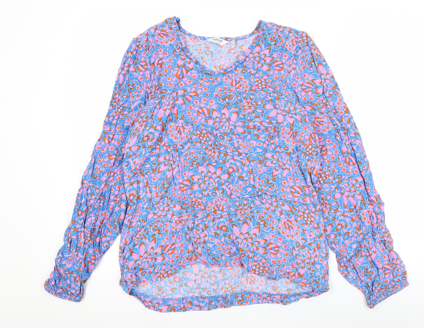 b.young Women's Multicoloured Floral Viscose Tunic Blouse Size 10
