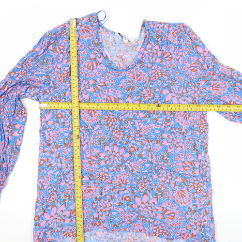 b.young Women's Multicoloured Floral Viscose Tunic Blouse Size 10