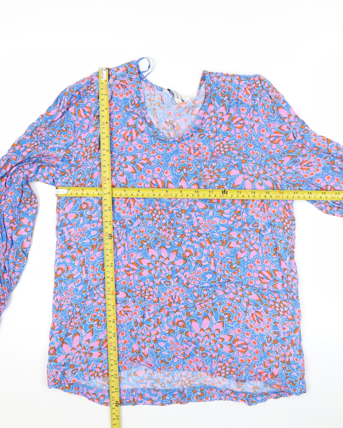 b.young Women's Multicoloured Floral Viscose Tunic Blouse Size 10