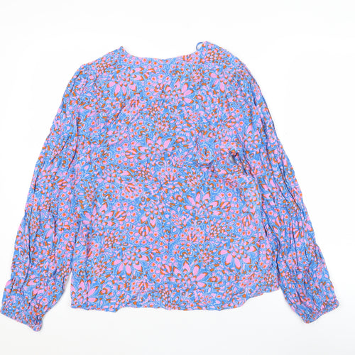 b.young Women's Multicoloured Floral Viscose Tunic Blouse Size 10
