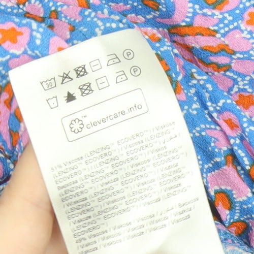 b.young Women's Multicoloured Floral Viscose Tunic Blouse Size 10