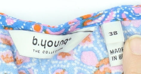 b.young Women's Multicoloured Floral Viscose Tunic Blouse Size 10