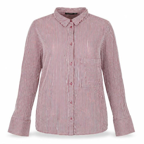 Bershka BSKGirl Women's Red White Striped Button-Up Shirt Size S